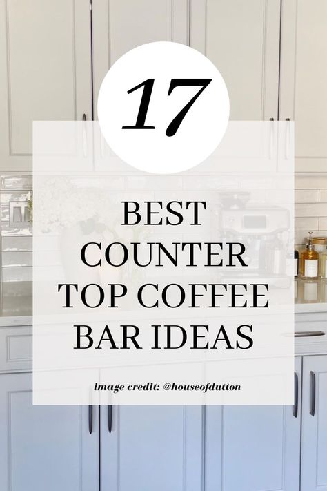 If you’re looking for the best countertop coffee bar ideas to make the most of your space, then you’ve come to the right place. This post is all about the best coffee bar ideas to jump-start your morning. 

see it all here:

https://byannabellerose.com/countertop-coffee-bar-ideas/ Coffee Bar Countertop Ideas, Countertop Coffee Bar Ideas, Countertop Coffee Bar, Coffee Station Ideas Countertop, Coffe Bar Decor, Built In Coffee Bar, Countertop Decor Ideas, Coffee Bar Ideas Kitchen Counter, Best Countertops