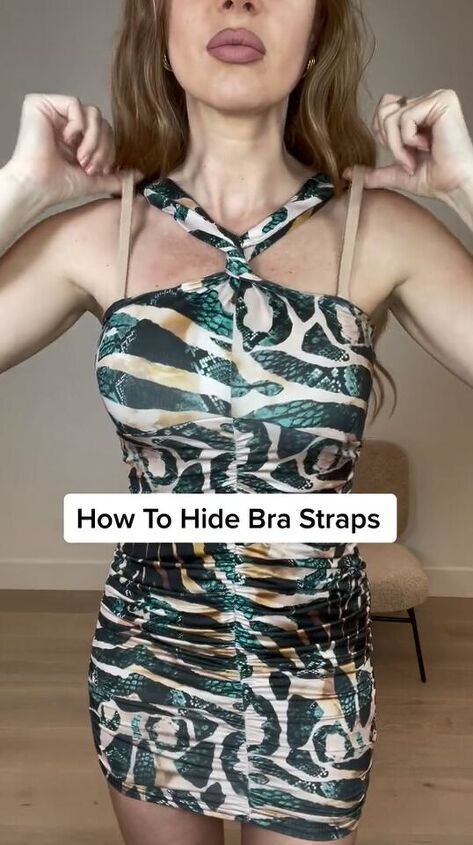 Summer Dresses Aesthetic, Hide Bra Straps, Halter Neck Bra, Bra Hacks, White Summer Dress, Convertible Bra, Dresses Aesthetic, Halter Bra, Dress Alterations