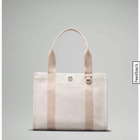 Lululemon Two-Tone Canvas Tote Mojave Tan/Light Ivory 10l/Large Nwt Reach Out Via My F B Page “Shop Lululemon Asia Releases” For Discounts. Lululemon Bags, Reversible Tote Bag, Free Tote, Michelle Yeoh, White Tote Bag, Nylon Tote Bags, Light Ivory, White Tote, Nylon Tote