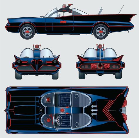 Batman: The Batmobile 1966 Batmobile, Batman Tv Show, The Batmobile, Batman 1966, Batman Batmobile, Batman Tv Series, Batman Pictures, Tv Cars, Batman Artwork