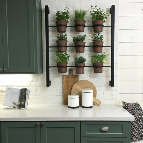 Joanna Gaines Kitchen, Plants Hanging, Hanging Herb Garden, Herb Garden In Kitchen, Hanging Herbs, Kitchen Herbs, Funny Farm, Kitchen Hacks Organization, Indoor Herb Garden