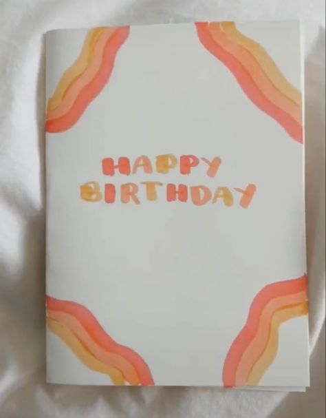 Happy Birthday Cards Videos, Birthday Card Ideas To Make, Aesthetic Homemade Birthday Cards, Cute Aesthetic Birthday Cards, Aesthetic Bday Card Ideas, 18th Birthday Card Ideas, Cute Birthday Card Ideas, Aesthetic Birthday Cards, Birthday Card Homemade