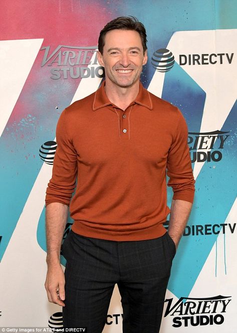 Half his age! 'Coming up on 50...I'll try anything': Despite not having a line on his face... Jack Hughman, Hugh Jackman Images, Hugh Jackman Logan, Sutton Foster, Wolverine Hugh Jackman, The Music Man, Australian Men, Charles Xavier, Australian Actors