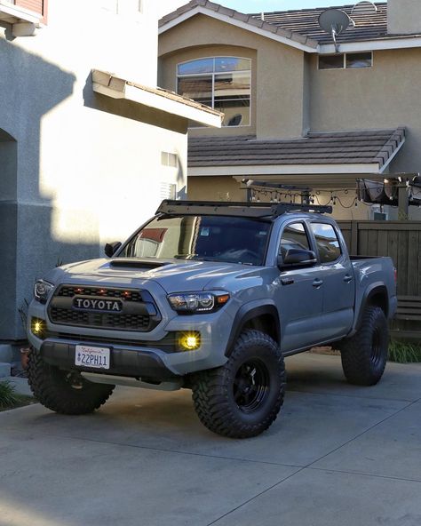 Recently put 35’s on (Toyo Open Country MTs) - but can’t wheel yet cuz she needs spacers. Last photo before the new bumper goes on...… Toyota Tacoma Mods, Tacoma Accessories, Tacoma Mods, Toyota Tacoma 4x4, Tacoma 4x4, Toyota Tacoma Trd Pro, Toyota Truck, Tacoma Truck, Truck Mods