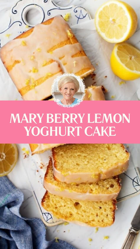 Mary Berry Lemon Yoghurt Cake Yoghurt Lemon Cake, Lemon Yoghurt Cake Recipe, Yogurt Lemon Cake, Berry Yogurt Cake, Yoghurt Cake Recipe, Cake With Greek Yogurt, Lemon Yogurt Cake Recipe, Almond Flour Baking, Delicious Lemon Desserts