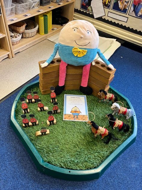 All the kings horses and all the kings men Humpty Dumpty Activities, All The Kings Men, Fairytale Theme, Nursery Rhymes Activities, Treasure Basket, King Horse, Sensory Ideas, Nursery Activities, Toddler Classroom