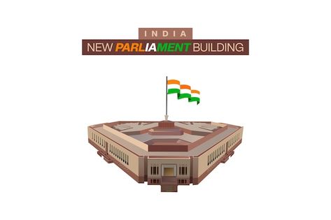 India new parliament building vector ill... | Premium Vector #Freepik #vector #parliament #new-delhi #delhi #indian-palace Log House Exterior, Camera Doodle, Rose Gold Logo Design, India Logo, Heritage School, Building Vector, Gold Logo Design, 15 August Independence Day, About India