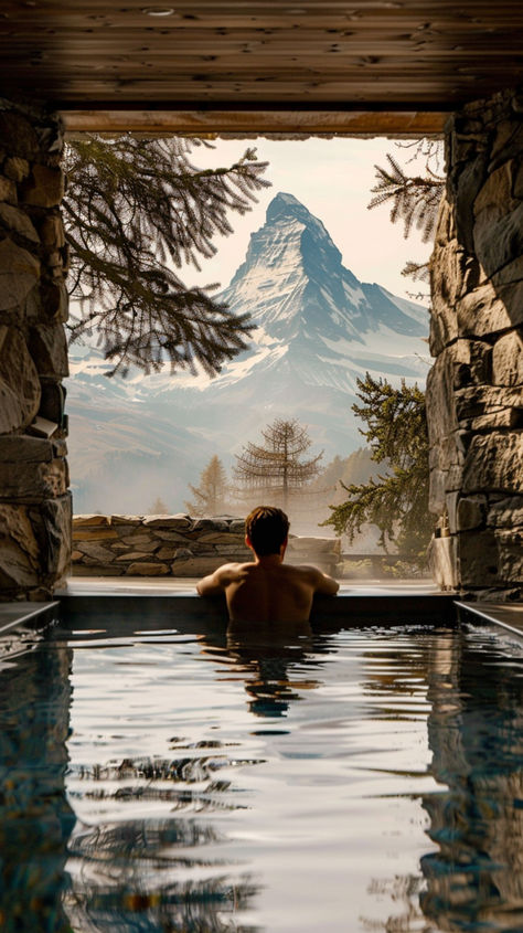 Ready to indulge in Alpine luxury? 🏔️🛁 Escape to the coolest spa resorts in the Swiss Alps! Enjoy thermal baths overlooking majestic peaks, and wellness treatments infused with Alpine herbs. Eager to experience ultimate relaxation in the heart of Switzerland? Click to uncover the top Swiss spa resorts for a serene getaway! 🌿✨ #LuxuryTravel #SwissAlps #WellnessRetreat Luxury Wellness Retreat, Switzerland Hot Springs, Honeymoon Switzerland, Swiss Alps Aesthetic, Swiss Honeymoon, Geneva Switzerland Winter, Thermal Baths Switzerland, Swiss Alps Winter, Best Spas In Switzerland