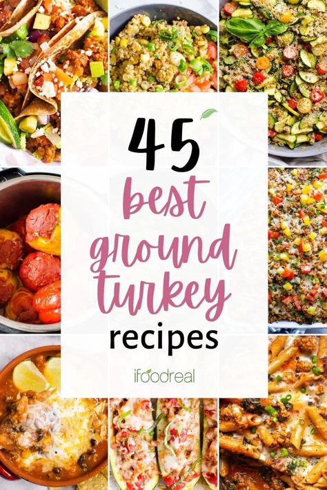 Ground Turkey Dishes, Best Ground Turkey Recipes, Recipes Using Ground Turkey, Ground Turkey Recipes Easy, Ground Turkey Recipes Healthy, Ground Turkey Tacos, Healthy Ground Turkey, Turkey Casserole, Healthy Turkey