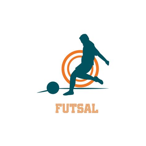 Futsal logo Poster Futsal, Logo Futsal, Champions League Logo, Futsal Court, Football Logo Design, Fitness Flyer, Funny Logo, Football Illustration, Logo Design Tutorial