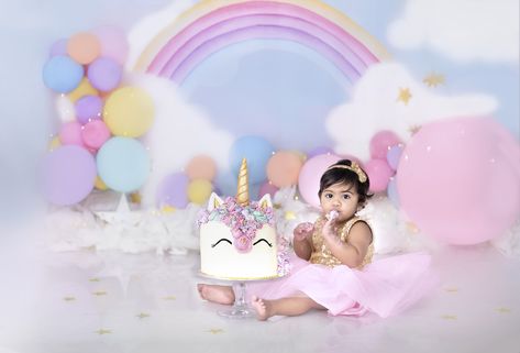 Unicorn Cake Smash 1st Birthdays, Unicorn 1st Birthday Photoshoot, Unicorn First Birthday Photoshoot, Unicorn Cake Smash Photoshoot, Newborn Unicorn Photoshoot, Unicorn Cake Smash, Unicorn Cake, Cake Smash, 1st Birthday