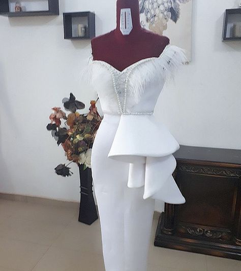 662 Likes, 12 Comments - Divalukky (bespoke/Bridal) (@divalukky) on Instagram: “Because whiteeee Dress- @divalukky” Scuba Dresses Styles For Wedding, Scuba Dresses Styles, Lace Dress Styles, African Lace Dresses, Scuba Dress, فستان سهرة, African Print Fashion Dresses, Black Wedding Dresses, Latest African Fashion Dresses