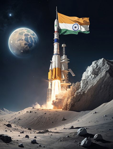 Chandrayaan 3 Soft Landing On The Moon With Indian Flag#pikbest##Backgrounds Chandrayaan 3, About Moon, Phone Template, Space Drawings, Simple Texture, Best Friend Quotes For Guys, Indian Flag, Poster Drawing, Moon Landing