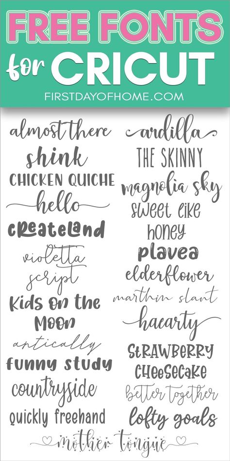 Calligraphy - Script Fonts Inspiration Cricut Projects Beginner Tshirts, Cricut Font Combinations, Best Cricut Fonts, Cricket Joy, Tshirt Making, Letters Tattoo, Free Fonts For Cricut, Alfabet Font, Font For Cricut