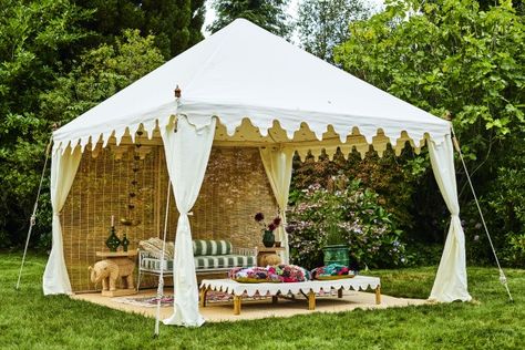 Backyard Water Parks, Moroccan Tent, Wall Drapes, Summer Staycation, Budget Garden, Luxury Tents, Solar Powered Lights, Growing Herbs, Garden Party