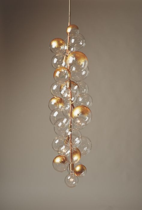 An Iconic Chandelier for the New Year - Mountain Living Long Pipe, Gold Bubbles, Bubble Chandelier, Craft Lights, Light Crafts, Contemporary Lamps, Chandelier Pendant, Chandelier Design, Brass Decor