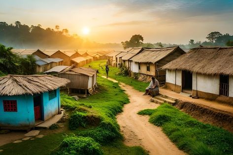 A village in the hills of the state of a... | Premium Photo #Freepik #photo #hut #india #village #settlement Village Images Indian, Landscape Photography Village, Art Gallery Photos, Village Landscape Photography Nature, Village Landscape Photography, Mata Wallpaper, Village Pictures, Village Images, Kali Shiva