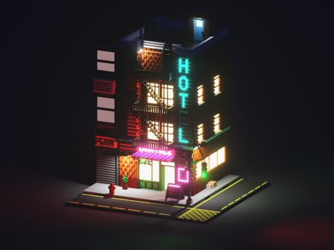 Cyberpunk House, Cyberpunk Building, Cool Minecraft Creations, Isometric Art, Isometric Design, Isometric Illustration, Cyberpunk City, Minecraft Blueprints, Cool Minecraft