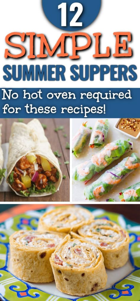 Cool Summer Dinners, Hot Day Dinners, Dinner Ideas For Families, Easy Summer Dinner Ideas, Summer Suppers, Quick Summer Meals, Dinner Ideas For Family, Easy Summer Dinner, Summer Dinner Ideas