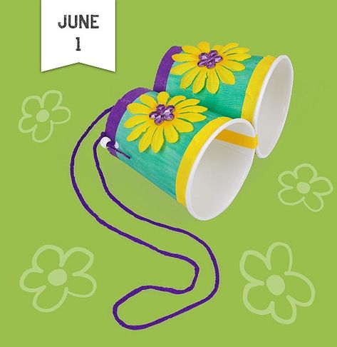 Join us Saturday, June first to make paper cup binoculars that kids can use to explore the world around them. Binoculars Craft Preschool, Binoculars Craft For Kids, Diy Binoculars For Kids, Binocular Craft For Kids, Binoculars Craft, Camping Craft, Binocular Craft, Binoculars For Kids, Planets Activities