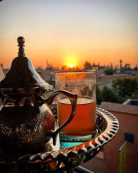 💛Repost from @moroccoplaces💙⠀ ⚡⠀ Moroccan Tea with a view 😍⠀ Sunset Lovers Only 🌄🌅🌌⠀ 📸 Credits: @orangeblssms⠀ ⚡⠀ ⭐Colorful Morocco 🇲🇦 #colorfulmorocco⠀ 👇 Tag & share with your friends 🙋‍♀️🙋‍♂️⠀ 📣@openworldmagazine @christianschaffer @inmorocco⠀ ⚡⠀ ⚡⠀ #goseetheworld #wanderfar #luxuriouslife #travelthroughtheworld #recettehealthy #lovemarrakech #adventureislife #travelingislife #hello_rooftops #healthyfood #ilovemorocco #travellin #igtraveller #roamtheworld #luxuryhomes #luxuryinter Moroccan Tea, Moroccan Mint Tea, Visit Marrakech, Marrakech Travel, View Sunset, Morocco Tours, Visit Morocco, Romantic Escapes, Tea Glasses