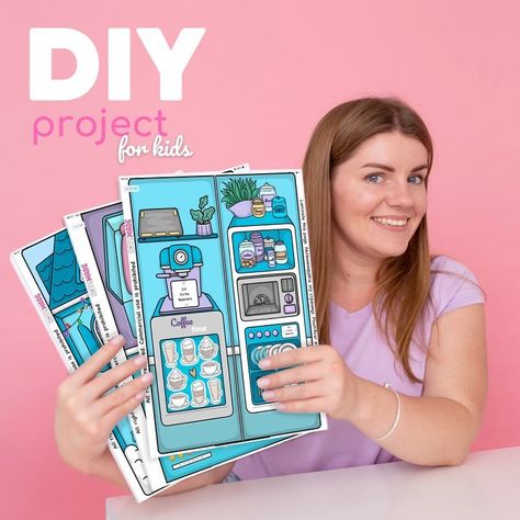 Katemade💜DIY & Crafts for kids on Instagram: “New printable dollhouse is already available on our website. Link in bio👆” Katemade Free Printable Pdf, Easy Crafts At Home, Paper Dollhouse Printable, Printable Diy Crafts, Crafts At Home, Printable Dollhouse, Free Printable Paper Dolls, Paper Dolls Clothing, Paper Dolls Diy