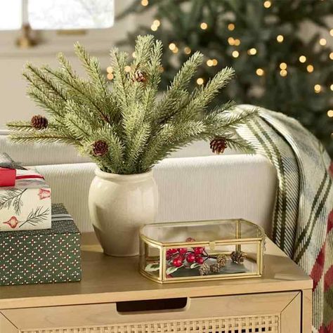 Target Christmas Decor, Magnolia Farmhouse, Magnolia Collection, Christmas Branches, Target Christmas, Decorative Storage Boxes, Christmas Floral Arrangements, Winter Inspired, Flower Stems