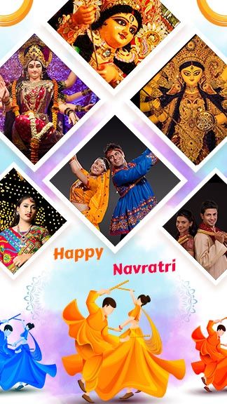 Navratri Festival Photo Collage Template Navratri Photo Editing, Illustrator Video, Navratri Festival, Festival Photo, Hindu Festival, Sanskrit Words, Navratri Special, Hindu Festivals, Happy Navratri