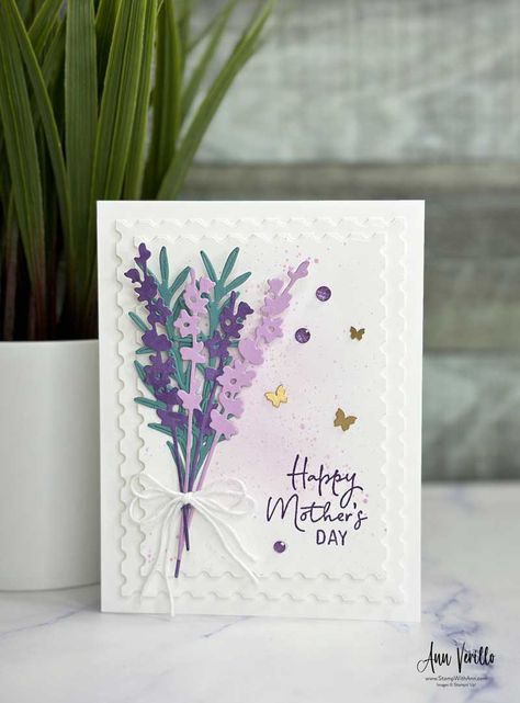 Welcome to the Stamp It Group Mother's Day Blog Hop! Today I created this mothers day card with the Perennial Lavender Suite from Stampin' Up Painted Lavender, Confetti Birthday, Post Stamp, April 2024, Glue Dots, Stamping Up, Holiday Specials, Happy Mothers Day, Happy Mothers