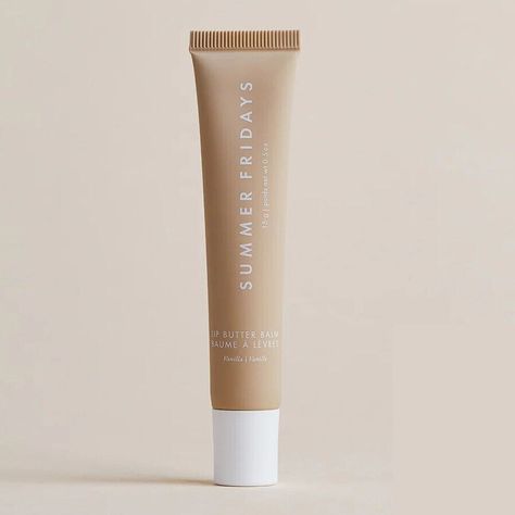 Shade: vanilla Summer Fridays Vanilla Lip Balm, Summer Friday Vanilla, Vanilla Summer Fridays, Lip Gloss Summer Fridays, Summer Fridays Lip Balm Vanilla, Trending Beauty Products, Vanilla Lip Gloss, Summer Fridays Lip Gloss, Summer Fridays Vanilla Beige