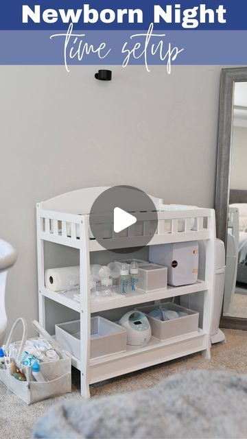 Catherine Grey on Instagram: "Night time newborn feeding / changing bedroom setup 🍼🩵🧸 Like this video + comment SHOP below for links to your DM! 

Since the baby is sleeping in our room for a while, I ordered this little changing table so I wouldn’t have to leave the bedroom for night time diaper changes. Love the storage too for all the bottles & pump parts that I go through each night! Newborn nights have definitely been an adjustment 😴 so doing anything I can do to make it easier on myself! 

https://liketk.it/4JIPs

#newborn #babygear #babygadgets #postpartum #bedroom #babymusthaves #firsttimemom" Bedside Set Up For Newborn, Newborn Feeding, Bed Stand, Baby Gadgets, Bedroom Setup, Baby Bottles, Baby Products, Baby Feeding, Baby Gear