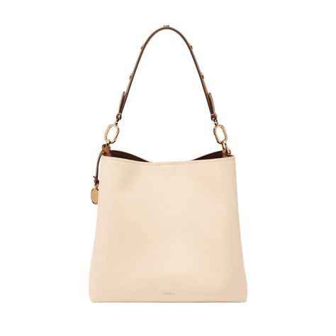 PRICES MAY VARY. Editor's Notes: This Jessie Bucket Bag, our take on the iconic silhouette, is outfitted in genuine leather that gets softer over time and features Fossil design elements, such as our Signature Knurling and engravable Legacy Charm. Perfectly Proportioned: 11" L x 5" W x 10" H; 1 Detachable Shoulder Strap Premium Craftsmanship: Genuine Leather Bucket Shoulder Bag; Magnetic Snap Closure; Polyurethane Lining; imported It's all in the Details: Interior Detail: 1 Center Zipper Compart Leather Bucket, Interior Details, Snap Closure, Saddle, Fossil, Design Elements, Bucket Bag, Color Blocking, Shoulder Bags