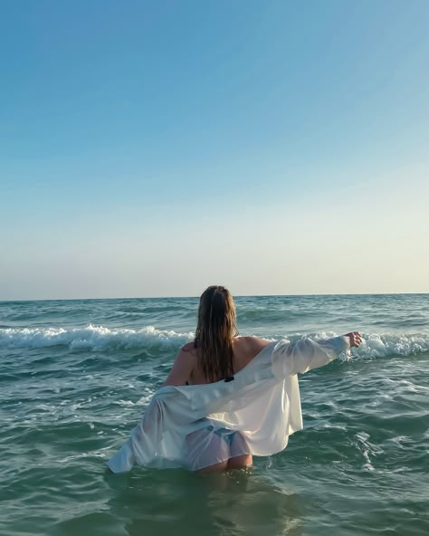 Ocean At Sunset, New Profile Picture, New Profile, In The Ocean, White Shirt, The Ocean, The Sea, Profile Picture