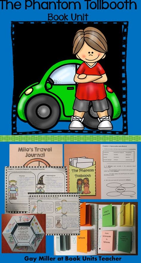 The Phantom Tollbooth Book Unit on Teachers pay Teachers Idioms Activities, Character Traits Activities, Phantom Tollbooth, Figurative Language Activity, Game Activities, Novel Study Activities, The Phantom Tollbooth, Constructed Response, Ella Enchanted