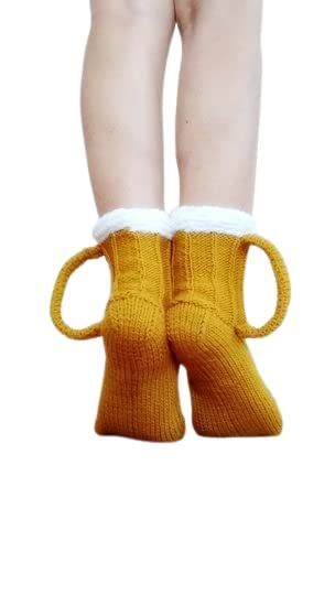 Beer Mug Socks, Funny Knitted Beer Mug Socks, Mug Beer Socks,October Fest Gag Gift,Lovers Beer Socks, Christmas Unisex Gift (us 12 men's) Crochet Beer Mug, Crochet Beer, Socks Crochet, October Fest, Beer Socks, Beer Gift, Oktoberfest Beer, Socks Funny, St Patrick's Day Gifts