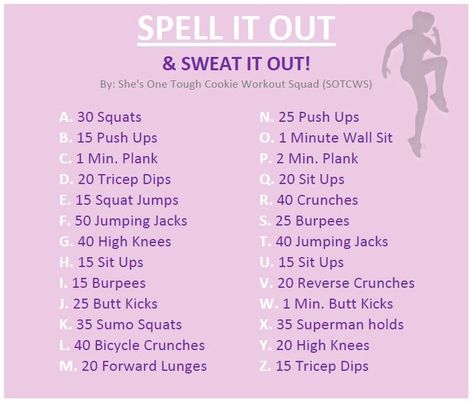 Alphabet Workout, Name Workout, Spell Your Name Workout, One Tough Cookie, Fit Challenge, Workout Template, Spell Your Name, Alphabet Chart, Workout Stuff