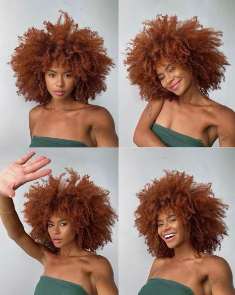 Ginger Afro, Pelo Afro, Dyed Natural Hair, Coily Hair, Natural Hair Journey, Dye My Hair, Ginger Hair, Hair Journey, Natural Hair Color