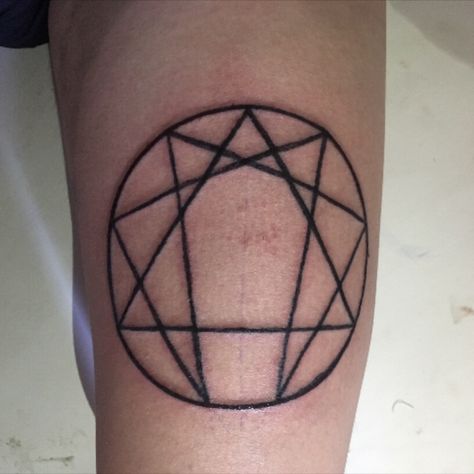 Enneagram tattoo 🙌🏼 | Jun 27th 2017 | 383967 Enneagram Tattoo Ideas, Enneagram Tattoo, Cute Tats, Hand Tattoos For Women, Book Tattoo, Deathly Hallows Tattoo, Hand Tattoos, Triangle Tattoo, Geometric Tattoo