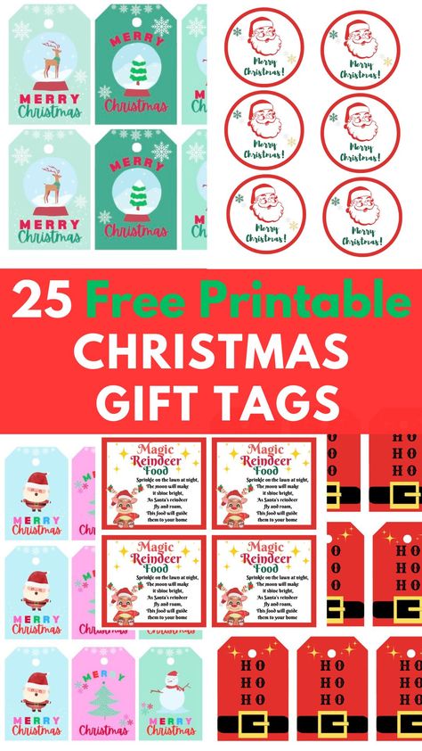 25 free printable Christmas gift tags Have A Colorful Christmas Printable Tag, Simple Christmas Gift Tags, Santa Tags Printable Free, Merry Christmas Tags Printable Free, Christmas Tags Printable Free Templates, Printable Christmas Tags Free, Free Santa Gift Tags, Free Printable Santa Gift Tags, Kids Christmas Tags