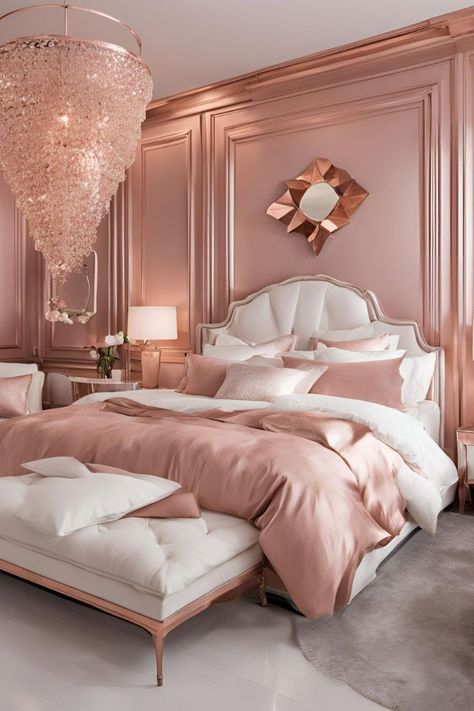 Bedroom Inspirations: Discover the best rose gold and white bedroom ideas for your home. Our modern bedroom inspirations and bedroom décor tips will help you create a stylish and elegant bedroom. Get inspired with our chic and sophisticated bedroom ideas. Sophisticated Bedroom Ideas, Gold And White Bedroom, Greek Interior Design, Beige Walls Bedroom, Beige Bedroom Decor, White Bedroom Ideas, Royal Bedroom, Art Deco Ideas, Bedroom Sanctuary