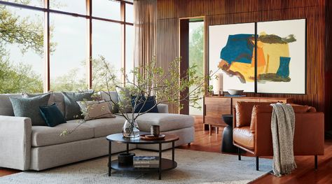 Crate and Barrel releases fall collection, first whole-home modern collection Create And Barrel, Deep Sectional Sofa, Natural Table Lamps, Deep Sectional, 2 Piece Sectional Sofa, Coffee Table With Shelf, Leather Club Chairs, Sofa Review, Crate Barrel