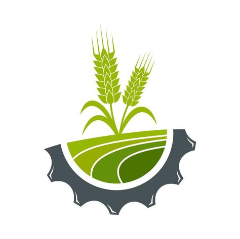 Agriculture and farming icon with field of wheat Farming Logo Design Ideas, Agriculture Icon, Field Of Wheat, Planner Pages, Agriculture, Wheat, Vector Art, Vector Free, Royalty Free