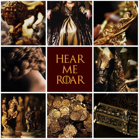 House Lannister moodboard House Lannister Aesthetic, Houses Of Westeros, Lannister Aesthetic, House Dayne, Asoiaf Aesthetic, Lannister House, Queen Cersei, House Lannister, Game Of Thrones Artwork