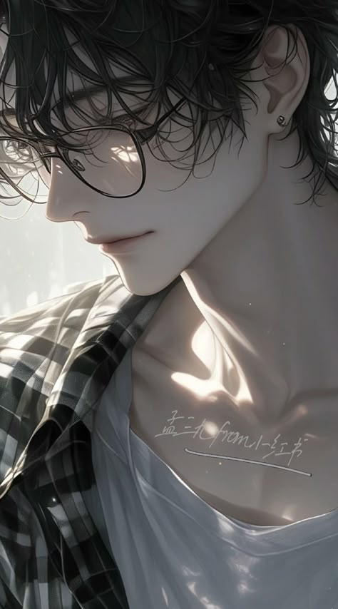 Boys Dyed Hair, Black Hair Green Eyes, Anime Black Hair, Anime Fanfiction, Digital Portrait Art, Cool Anime Guys, Animated Drawings, Digital Art Anime, Manga Boy