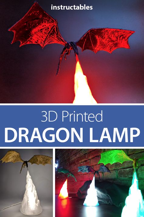 Amazing 3d Prints, Cool 3d Printing Projects, 3d Printer Dragon, 3d Printing Dragon, Fun Things To 3d Print, What To 3d Print, Fun 3d Prints, 3dprinting Ideas, 3d Printed Dragon