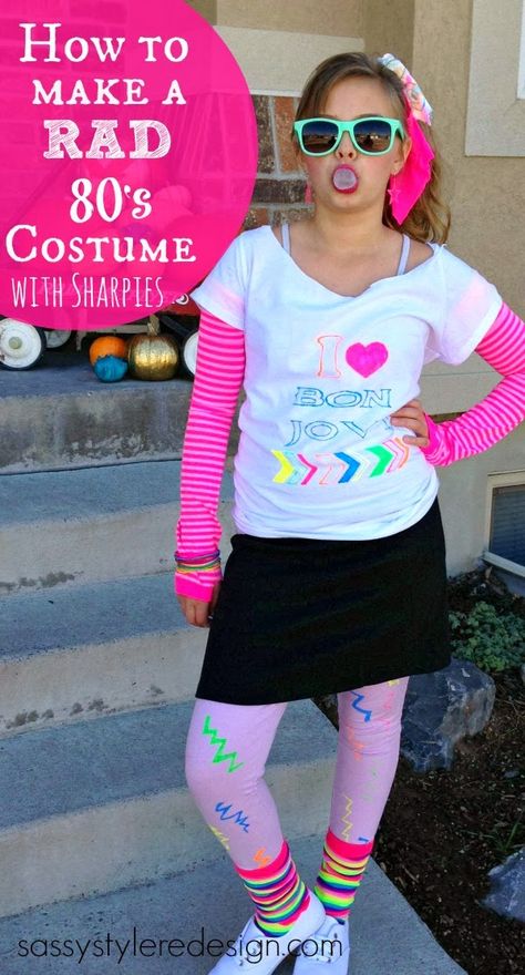 Diy 80s Outfit, 80s Decade Day Outfits, Diy Decades Day Outfits, Diy 80s Outfit Woman, 80s Costume Diy, 80s Costume Women, 80s Girl Costume, 80s Outfits Women, 80s Outfit Ideas