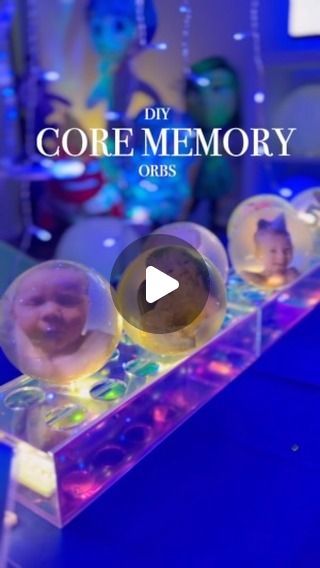 Jenna Rydelek on Instagram: "DIY Core Memory Orb ✨  ✨100mm clear plastic ornaments ✨1-2 tbsp mod podge  ✨yellow food coloring  ✨printed picture ✨scissors ✨fairy lights   When you lay them out for a few hours, you’ll get a rim of glue. Make sure you let it completely dry before flipping over for an overnight dry! You don’t want the glue to come back drip back into the ornament.   Items linked in my bio under ✨Amazon✨ titled “Inside out 2 Party”  #howto #momblogger #diycraft #insideout #insideout2 #insideoutbirthday #corememory #corememories #boybirthday #firstbirthday #firstbirthdaytheme #birthdayboy #firstbirthdayparty #lastbabybirthday #sahmlife #postpartum #partyplanner #diyparty #diybirthday #girlbirthday #lastbaby #rawmotherhood #momplanner #familyof6 #momof4kids" Memory Orbs Inside Out, Diy Inside Out Memory Orbs, Inside Out 2 Crafts For Kids, Clear Christmas Ornaments Diy Kids, Inside Out Party Ideas Food, Inside Out Core Memories, Inside Out Trunk Or Treat Theme, Inside Out 2 Birthday Party Ideas, Inside Out Memories