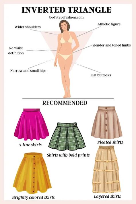 Skirts with side pockets Skirt For Body Type, Inverted Triangle Bottoms, Inverted Triangle Skirt Outfits, Inverted Triangle Aesthetic, Skirt For Inverted Triangle Body Shape, Inverted Triangle Skirts, Skirt For Inverted Triangle, Inverted Triangle Outfits Black Women, Inverted Body Shape Outfits