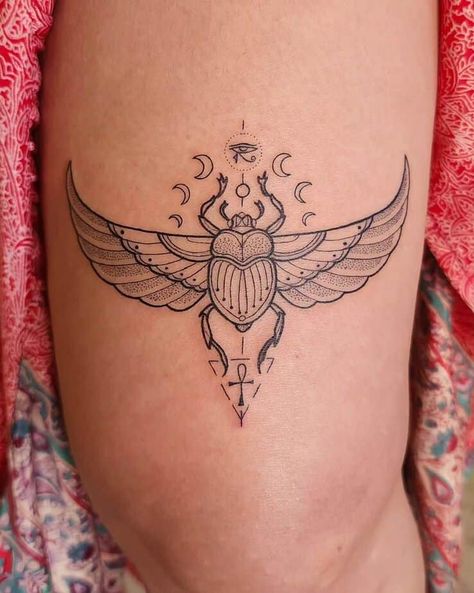 Egyptian Tattoo Ideas, Egyptian Tattoo For Women, Pharaoh Tattoo, Top Of Shoulder Tattoo, Egyptian Cat Tattoos, Egyptian Tattoos, Scarab Tattoo, Anubis Tattoo, Mystical Tattoos