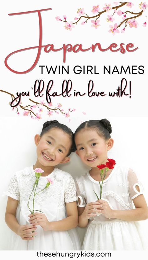 Japanese Gender Neutral Names, Japanese Names Last Names, Names For Girls Unique Japanese, Japanese Girl Names And Meanings, Japanese Girl Names, Korean Girls Names, Twin Girl Names, Japanese Baby, Twin Names